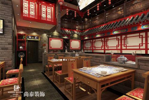 深圳福田清宮風格春餅烤鴨中餐廳裝修設(shè)計
