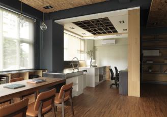 深圳辦公室裝效果圖：摩登工業(yè)感 Designer Office，演繹現(xiàn)代創(chuàng)新設(shè)計意念